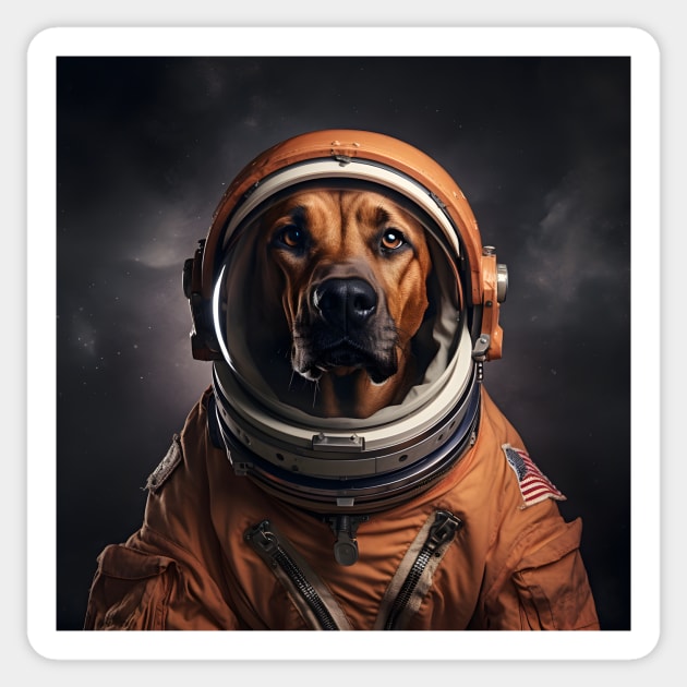 Astro Dog - Rhodesian Ridgeback Sticker by Merchgard